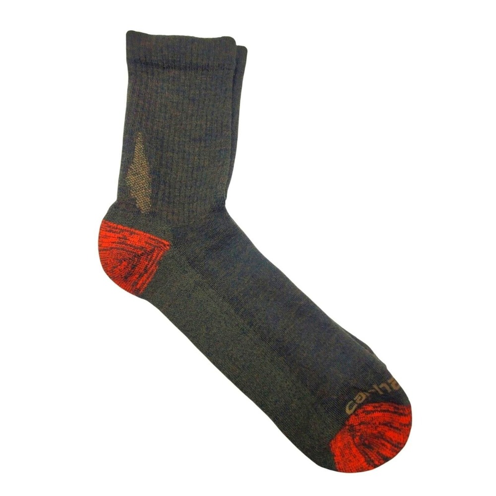 Carhartt Merino Wool Short Crew Socks Mens XL Midweight Dark Olive Rugged Warm